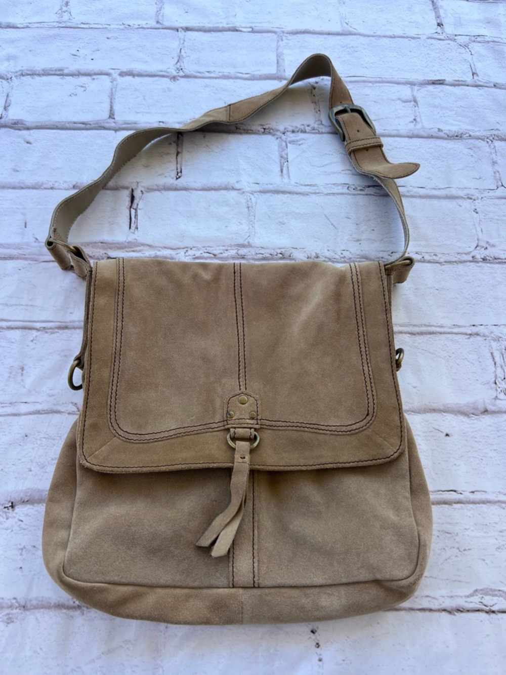 next Tan Suede Shoulder Bag
